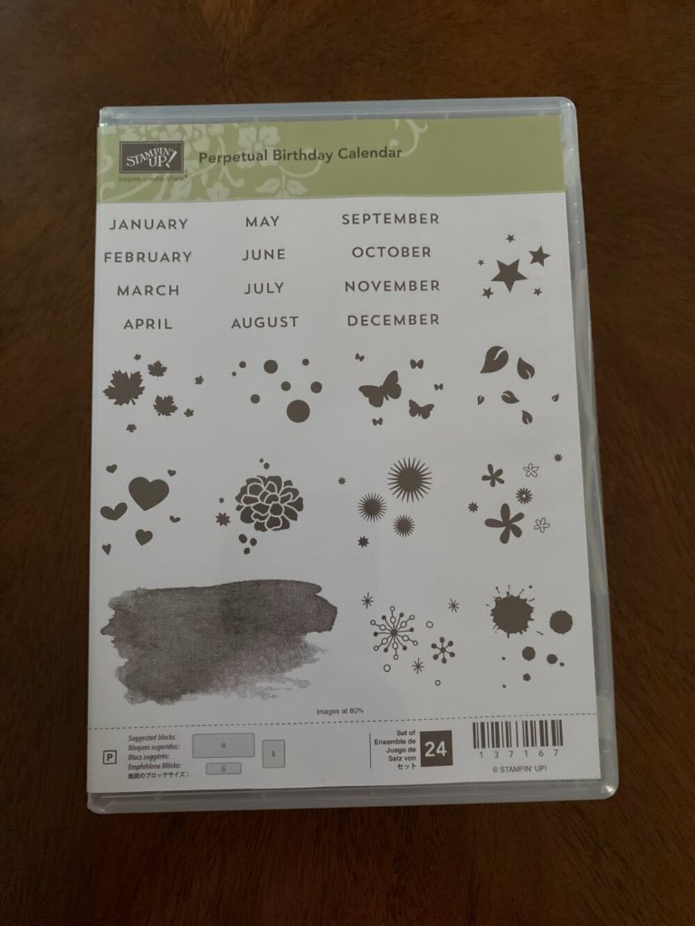 Stampin' Up! Perpetual Birthday Calendar Stamp Kit